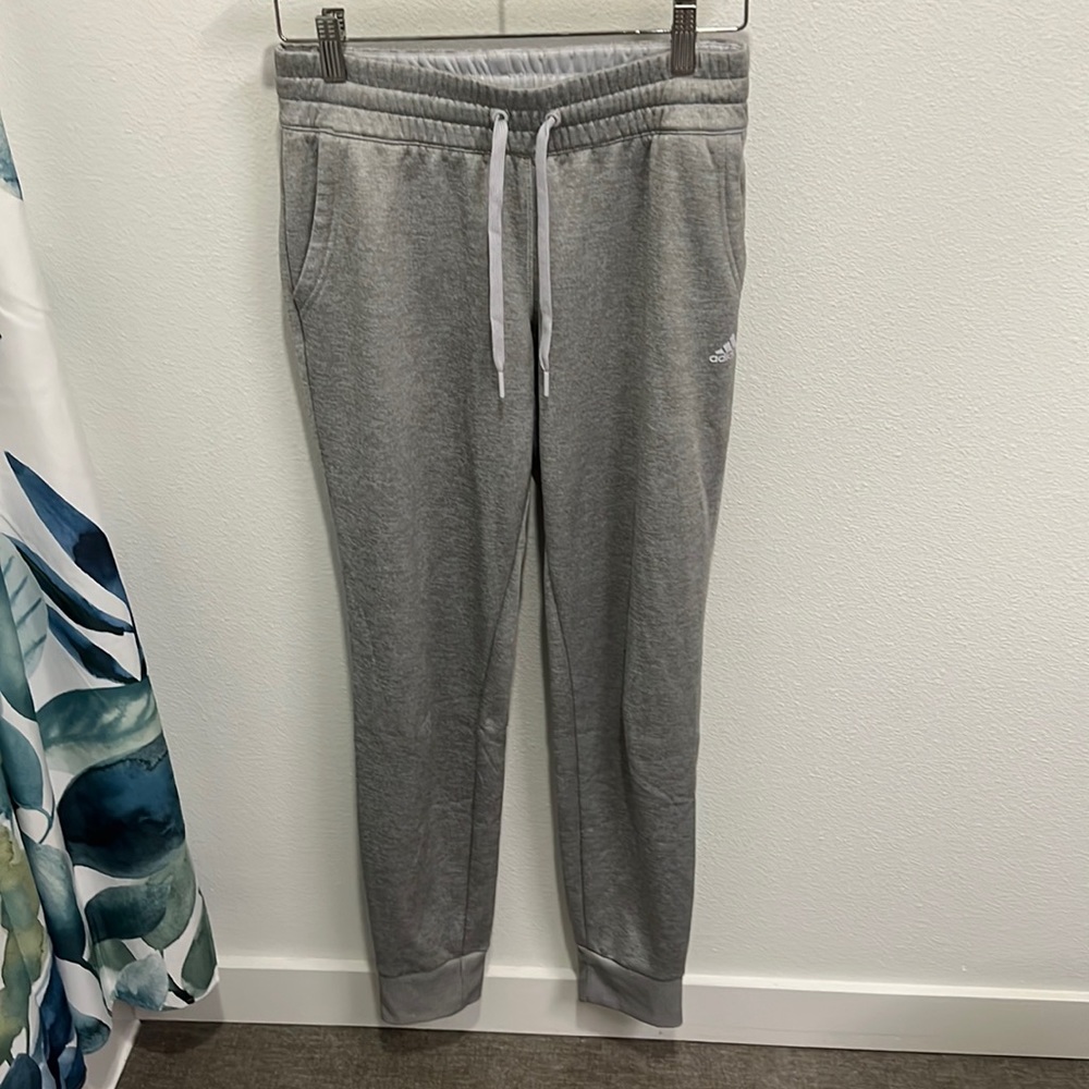 Adidas climawarm joggers, small, grey